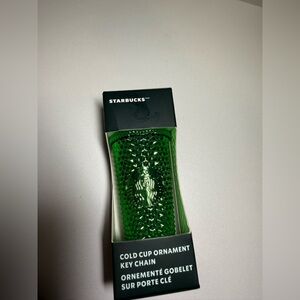 Starbucks Emerald Green Cold Cup Key Chain